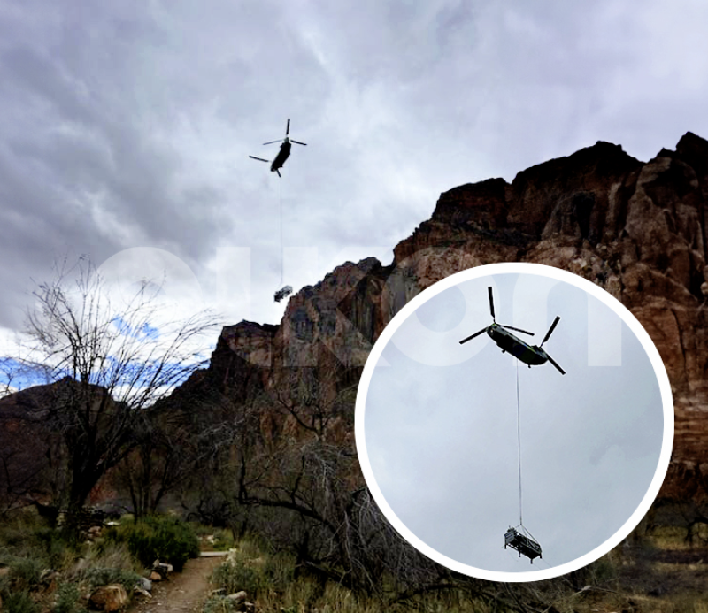 Read more about the article ELKON’s MM-30 is airlifted by Chinook helicopter into the Grand Canyon!